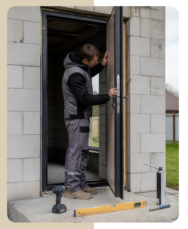 Профессиональная установка двери в дом в Курчатове под ключ